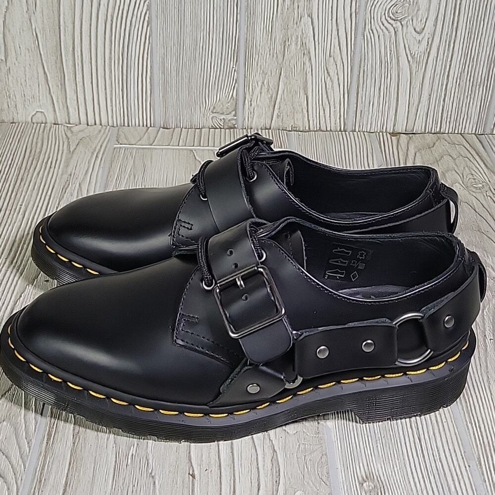 Dr. Martens Henree Polished Smooth Leather Buckle Shoes Mens Size 6 Womens 7 NEW - Picture 4 of 12